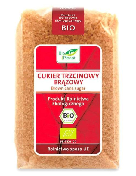 Cukier trzcinowy brązowy - 500g - Bio Planet