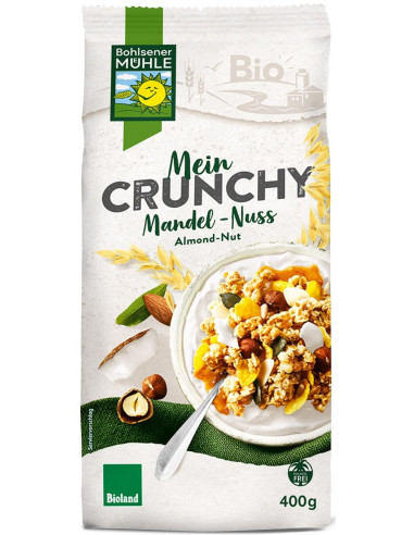 CRUNCHY ORZECHOWE Z PRAŻONYMI CHIPSAMI KOKOSOWYMI BIO 400 g - BOHLSENER MUHLE
