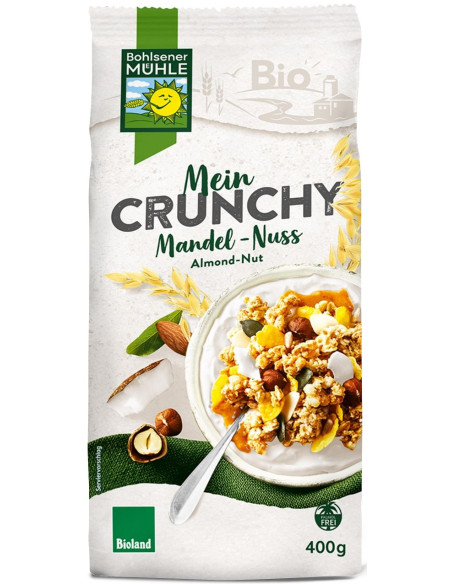 CRUNCHY ORZECHOWE Z PRAŻONYMI CHIPSAMI KOKOSOWYMI BIO 400 g - BOHLSENER MUHLE
