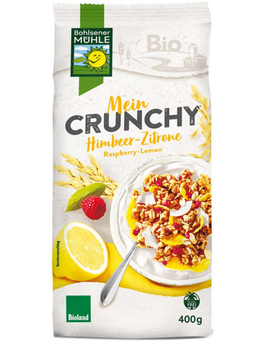 CRUNCHY JOGURTOWO - CYTRYNOWE Z MALINAMI BIO 400 g - BOHLSENER MUHLE