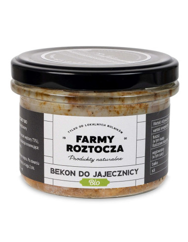 BEKON DO JAJECZNICY BIO 180 g (SŁOIK) - FARMY ROZTOCZA