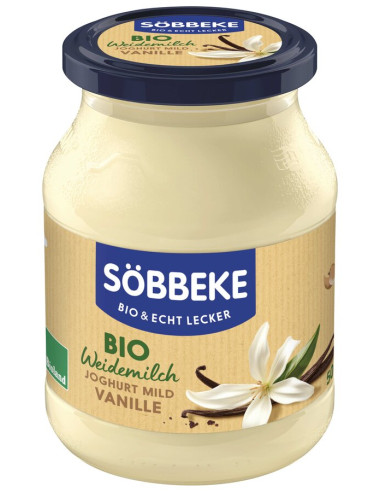 JOGURT KREMOWY WANILIOWY BIO 500 g (SŁOIK) - SOBBEKE