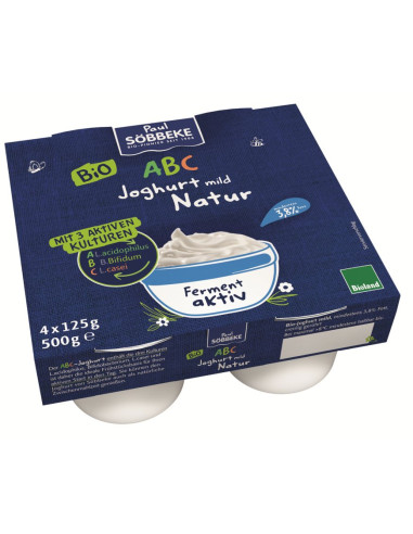 JOGURT PROBIOTYCZNY ABC BIO (4 x 125 g) 500 g - SOBBEKE