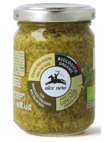 PESTO GENOVESE (SOS BAZYLIOWY) BIO 130 g - ALCE NERO