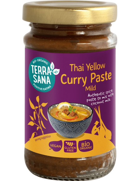PASTA TAJSKA ŻÓŁTE CURRY BEZGLUTENOWA BIO 120 g - TERRASANA