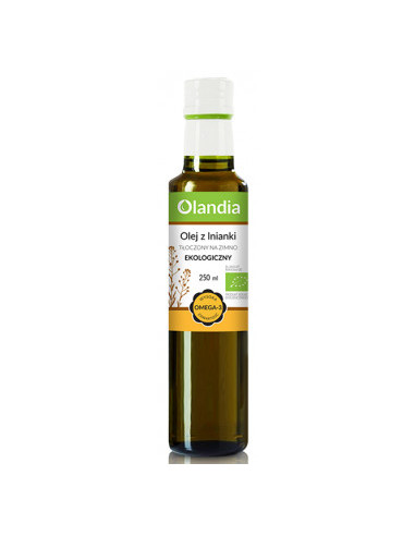 OLEJ Z LNIANKI TŁOCZONY NA ZIMNO BIO 250 ml - OLANDIA