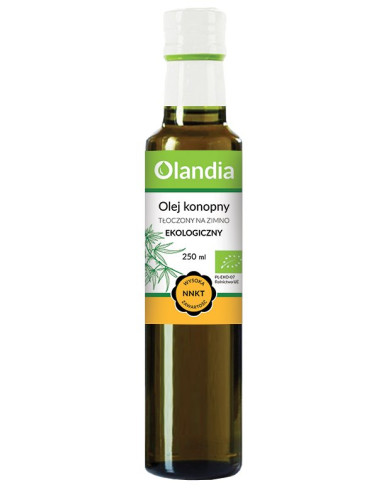 OLEJ KONOPNY TŁOCZONY NA ZIMNO BIO 250 ml - OLANDIA