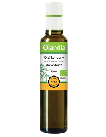 OLEJ KONOPNY TŁOCZONY NA ZIMNO BIO 250 ml - OLANDIA