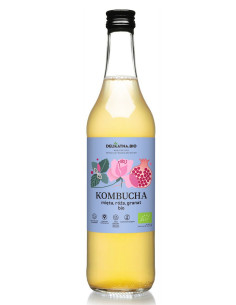 KOMBUCHA Z MIĘTĄ, RÓŻĄ I GRANATEM BIO 500 ml - DELIKATNA 2