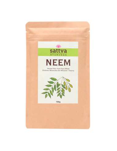 MASECZKA ZIOŁOWA DO TWARZY I WŁOSÓW NEEM 100 g - SATTVA (AYURVEDA)