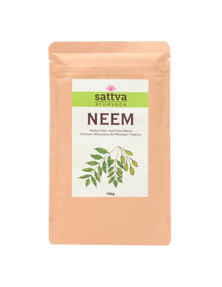 MASECZKA ZIOŁOWA DO TWARZY I WŁOSÓW NEEM 100 g - SATTVA (AYURVEDA)