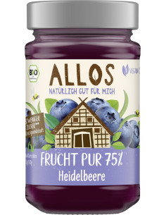 MUS JAGODOWY (75 % OWOCÓW) BEZGLUTENOWY BIO 250 g - ALLOS