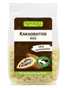 TŁUSZCZ KAKAOWY W KRĄŻKACH BIO 100 g - RAPUNZEL