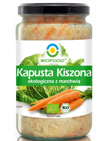KAPUSTA KISZONA Z MARCHEWKĄ BEZGLUTENOWA BIO 700 g (500 g) - BIOFOOD