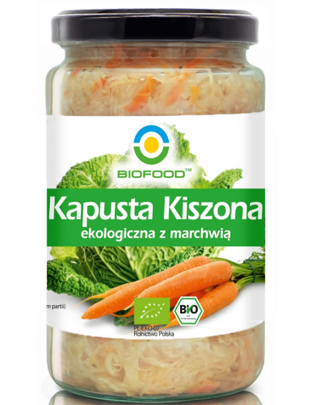 KAPUSTA KISZONA Z MARCHEWKĄ BEZGLUTENOWA BIO 700 g (500 g) - BIOFOOD