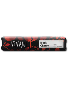 BATON GORZKA CZEKOLADA Z CRUNCHY WIŚNIOWYM BIO 35 g - VIVANI