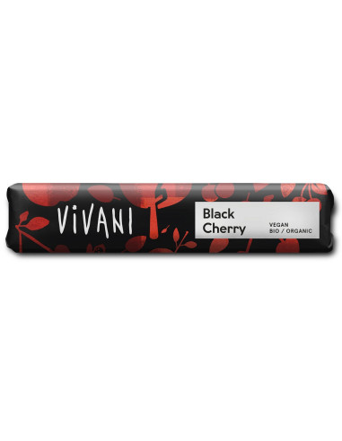 BATON GORZKA CZEKOLADA Z CRUNCHY WIŚNIOWYM BIO 35 g - VIVANI