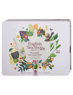 ZESTAW HERBAT I HERBATEK LUKSUSOWYCH BIO W PUSZCE (THE LUXURY – 6 SMAKÓW) (36 x 2,04 g) 73,5 g - ENGLISH TEA SHOP ORGANIC