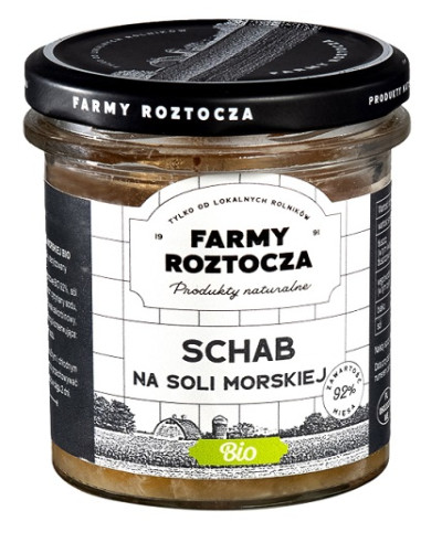 SCHAB NA SOLI MORSKIEJ BIO 250 g (SŁOIK) - FARMY ROZTOCZA