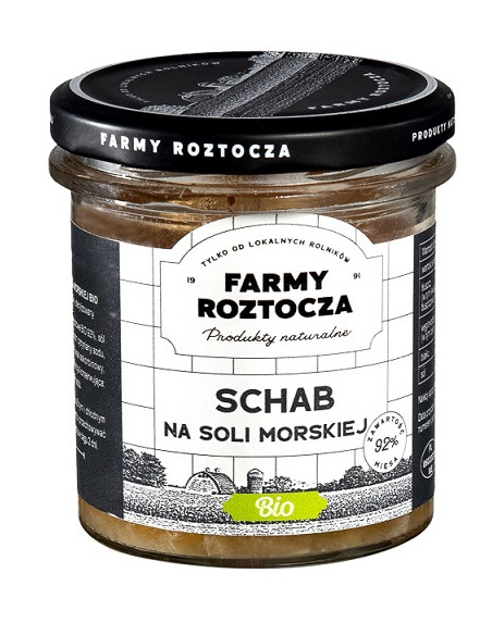 SCHAB NA SOLI MORSKIEJ BIO 250 g (SŁOIK) - FARMY ROZTOCZA