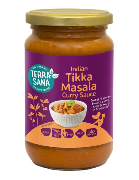 SOS CURRY INDIAN TIKKA MASALA BEZGLUTENOWY BIO 350 g - TERRASANA