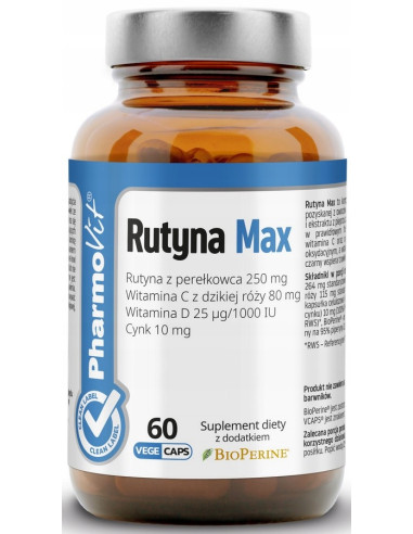 RUTYNA MAX BEZGLUTENOWA 60 KAPSUŁEK - PHARMOVIT (CLEAN LABEL)