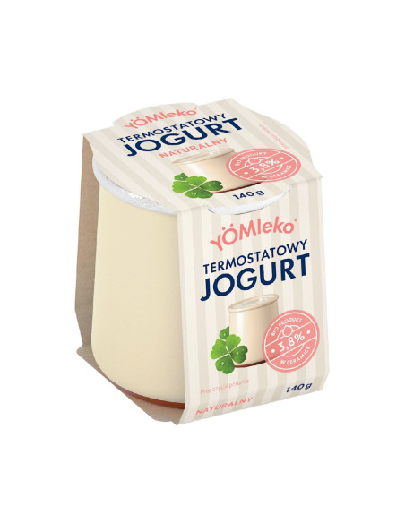 JOGURT TERMOSTATOWY NATURALNY 3,8 % BIO 140 g - YOMLEKO