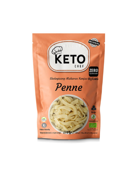 MAKARON (KONJAC) PENNE BEZGLUTENOWY BIO 270 g (200 g) - KETO CHEF