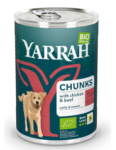 (DLA PSA DOROSŁEGO) KARMA Z WOŁOWINĄ, POKRZYWĄ I POMIDOREM BIO 405 g - YARRAH
