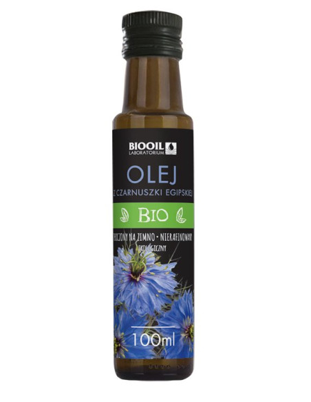 OLEJ Z CZARNUSZKI FILTROWANY TŁOCZONY NA ZIMNO BIO 100 ml - BIOOIL