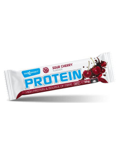 BATON PROTEINOWY O SMAKU WIŚNIOWYM W POLEWIE KAKAOWEJ BEZGLUTENOWY 50 g - MAXSPORT