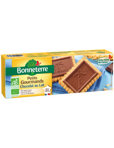 HERBATNIKI Z CZEKOLADĄ MLECZNĄ BIO 126 g - BONNETERRE