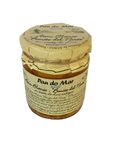 TUŃCZYK BIAŁY W BIO OLIWIE Z OLIWEK EXTRA VIRGIN 220 g (154 g) (SŁOIK) - PAN DO MAR