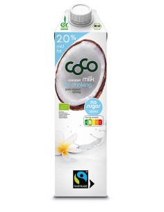COCONUT MILK - NAPÓJ KOKOSOWY DO PICIA 2 % TŁUSZCZU BEZ DODATKU CUKRÓW FAIR TRADE BIO 1 L - COCO (DR MARTINS)