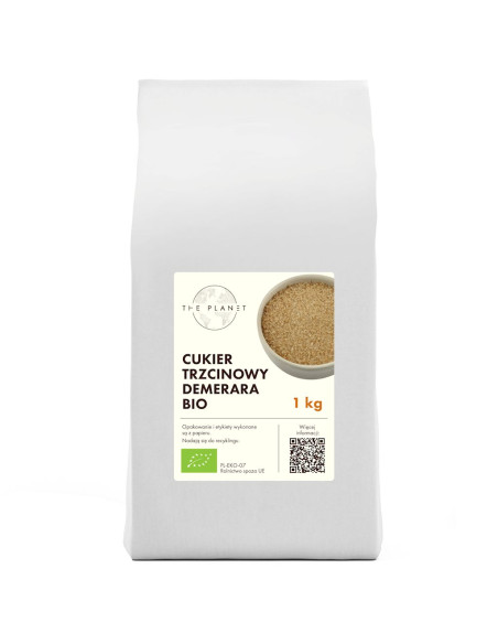 CUKIER TRZCINOWY DEMERARA BIO 1 kg - THE PLANET