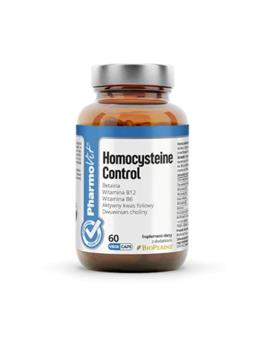 KAPSUŁKI NA METABOLIZM HOMOCYSTEINY (HOMOCYSTEINE CONTROL) BEZGLUTENOWE 60 szt. - PHARMOVIT (CLEAN LABEL)