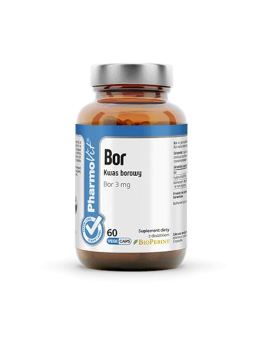 KWAS BOROWY (3 mg) BEZGLUTENOWY 60 KAPSUŁEK - PHARMOVIT (CLEAN LABEL)