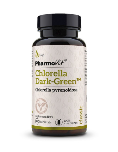 CHLORELLA DARK-GREEN (250 mg) BEZGLUTENOWA 360 TABLETEK - PHARMOVIT (CLASSIC)
