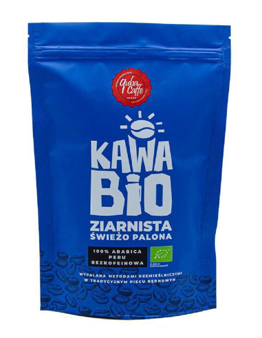 KAWA ZIARNISTA BEZKOFEINOWA ARABICA 100 % BIO 250 g - QUBA CAFFE