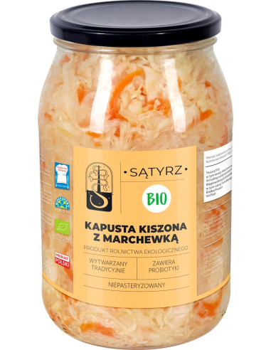 KAPUSTA KISZONA Z MARCHEWKĄ BIO 800 g - SĄTYRZ