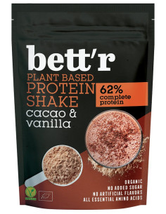SHAKE PROTEINOWY KAKAO I WANILIA BEZ DODATKU CUKRÓW BIO 500 g - BETT'R