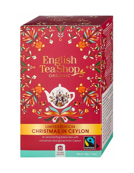 HERBATA CEJLOŃSKA ŚWIĄTECZNA FAIR TRADE BIO (20 x 2 g) 40 g - ENGLISH TEA SHOP ORGANIC (PRODUKT SEZONOWY)