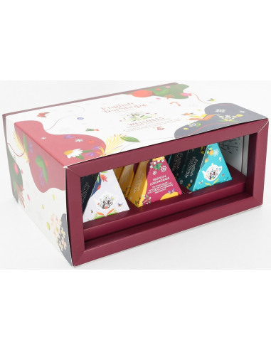 KOLEKCJA HERBATEK ŚWIĄTECZNYCH BIO PIRAMIDKI (WELLNESS – 3 SMAKI) (12 x 2 g) 24 g - ENGLISH TEA SHOP ORGANIC (PRODUKT SEZONOWY)