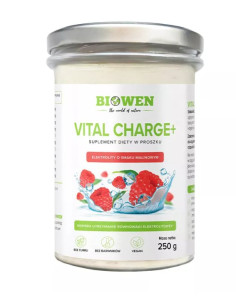 ELEKTROLITY O SMAKU MALINOWYM W PROSZKU VITAL CHARGE+ 250 g - BIOWEN