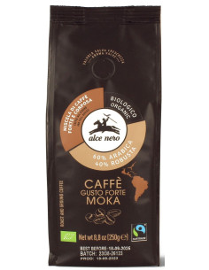 KAWA MIELONA ARABICA/ROBUSTA STRONG FAIR TRADE BIO 250 g - ALCE NERO
