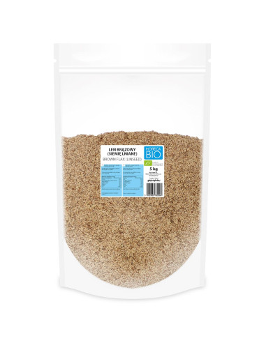 LEN BRĄZOWY (SIEMIĘ LNIANE) BIO 5 kg - HORECA (BIO PLANET)