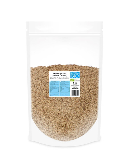 LEN BRĄZOWY (SIEMIĘ LNIANE) BIO 5 kg - HORECA (BIO PLANET)