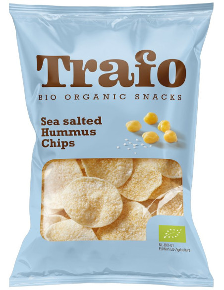 CHIPSY Z CIECIERZYCY Z SOLĄ MORSKĄ BIO 75 g - TRAFO