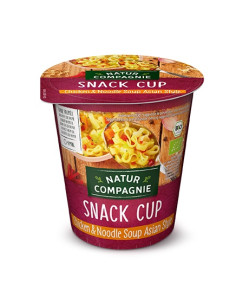 ZUPA BŁYSKAWICZNA W KUBKU Z MAKARONEM I KURCZAKIEM W STYLU AZJATYCKIM BIO 55 g - NATUR COMPAGNIE