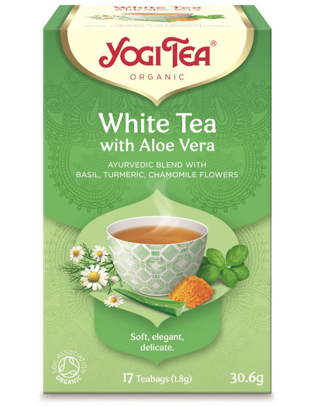HERBATA BIAŁA Z ALOESEM (WHITE TEA WITH ALOE VERA) BIO (17 x 1,8 g) 30,6 g - YOGI TEA